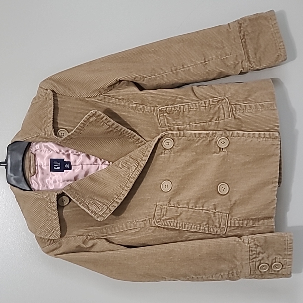 Gap Khaki Double Breasted Corduroy Pea Coat Size XS - Picture 6 of 9